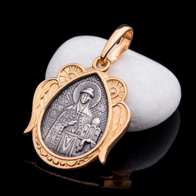 Серебряная ладанка с позолотой (131764)