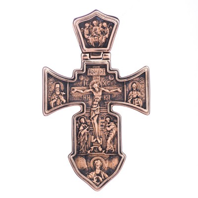 Православный крест "Распятие. Ангел Хранитель" (п01841)
