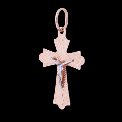 Золотой крест с распятием (п02085)