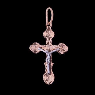 Золотой крестик с распятием (п01176)