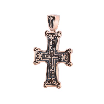 Золотой православный крест "Голгофа" (п02655)